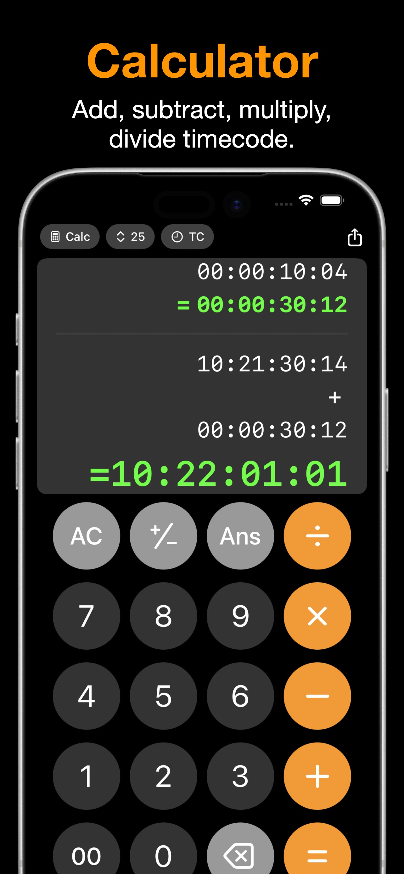 PostCode: Timecode calculator